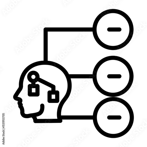 Strategic Thinking Vector Line Icon Design