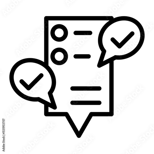 Multilingual Assessment Vector Line Icon Design