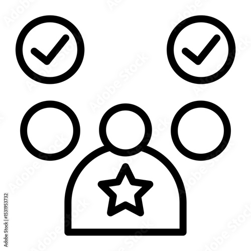 Multiple Choice Vector Line Icon Design