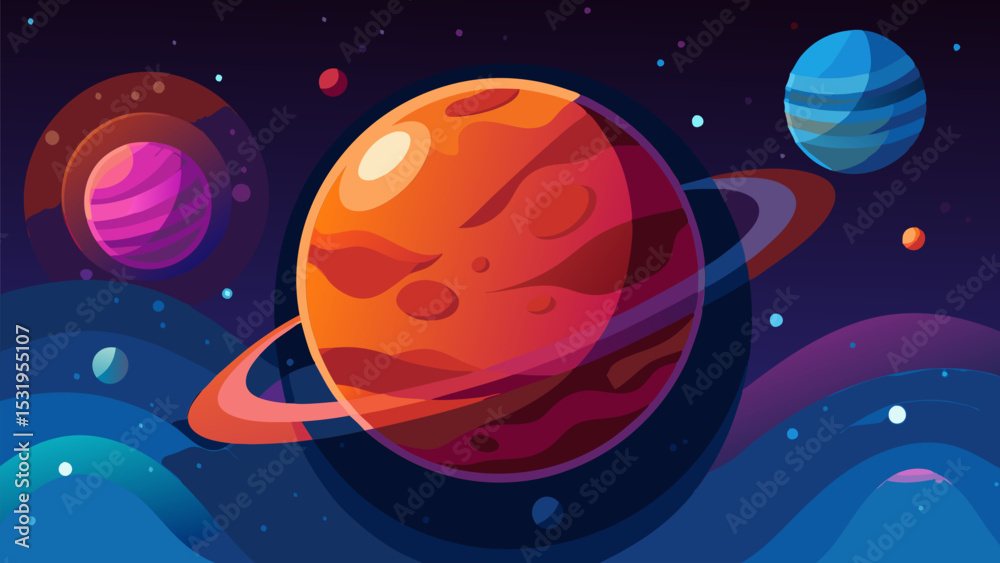 Fototapeta premium Cosmic Wonders. A vibrant journey through the Universe