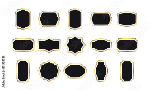 Black Vintage Label Set 1