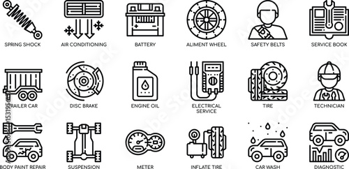 Ultimate Guide to Car Maintenance Essential Services & Parts Explained with Icons
