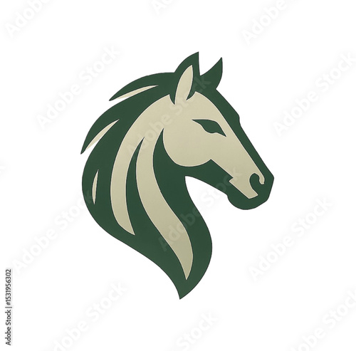 Black mustang horse head silhouette vector logo illustration