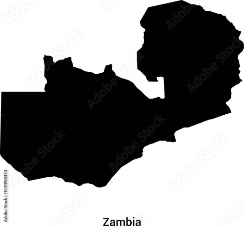 zambia sillouette vector isloated on a white background