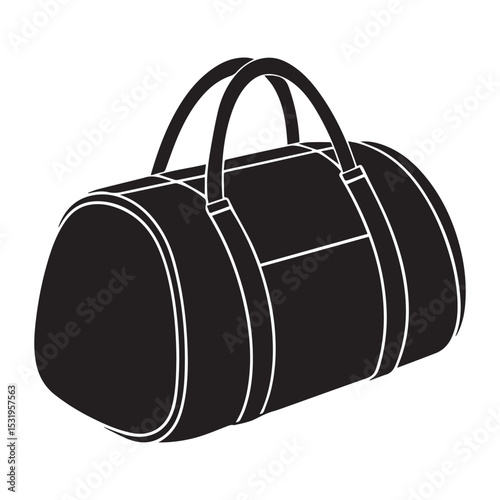 duffel bag sketch icon silhouette vector illustration
