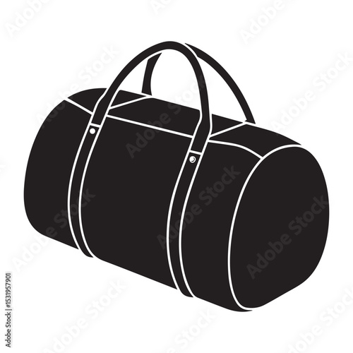duffel bag sketch icon silhouette vector illustration
