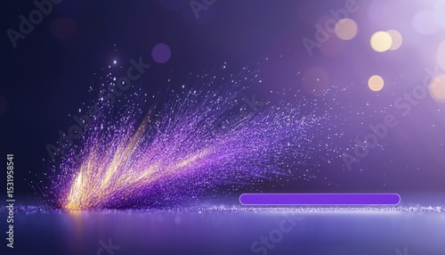 Purple Glitter Sparkles Abstract Background