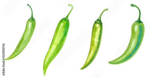 A vibrant collection of green chilies, perfect for adding spice to any dish.
