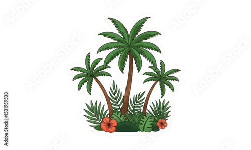 tropical palm tree