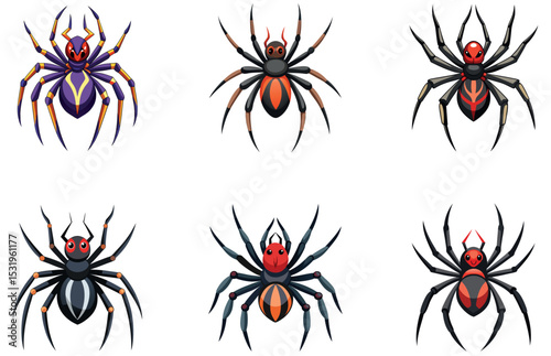 Spider Vector Designs Bold and Spooky Spider Illustrations for Halloween and Nature-Inspired Projects