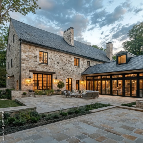 Traditional stone farmhouse architecture with rustic charm, timber beams, thick walls, and countryside layouts reflecting historic rural construction
