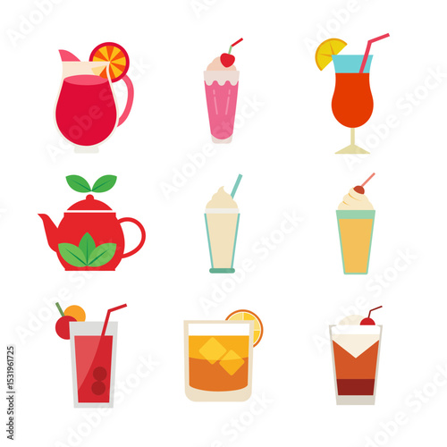 set of drinks
