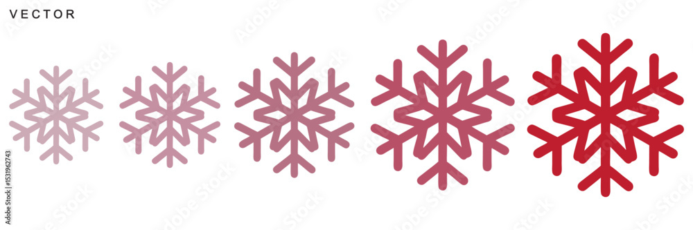 Set of snowflake icons vector collection, blue snowflake vector design on white background Set of snowflake icons vector collection, blue snowflake vector design on white background