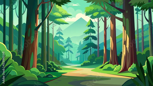 Majestic Mountain Forest. A Serene Nature Escape