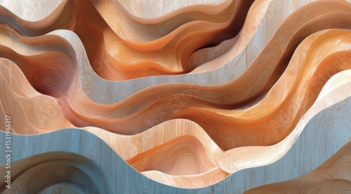 Flowing Earth Tones Create Serene Abstract Landscape