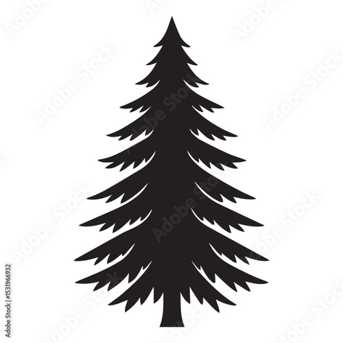 cedar icon vector silhouette illustration set
