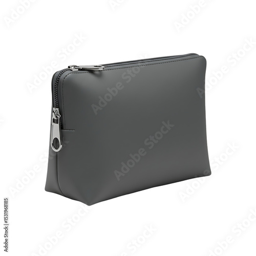 Sleek Charcoal Zippered Pouch: Modern Travel Accessory
