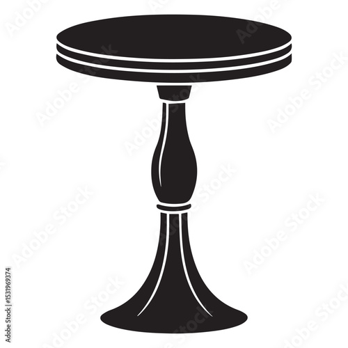 antique table lamp icon silhouette vector illustration