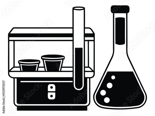 Laboratory Equipment Test Tubes Flasks and Experiments