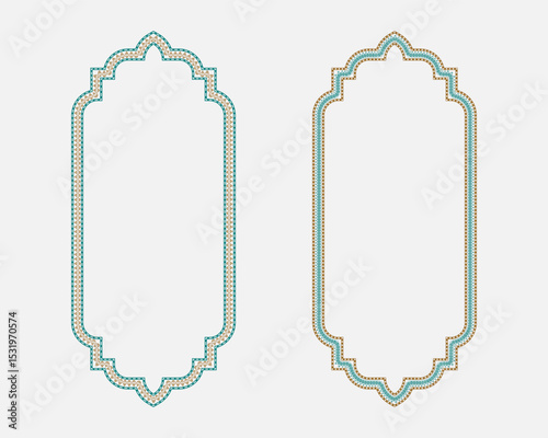 Islamic tazhib frame art iranian floral border designs elegant text box templates with plant elements for covers, posters, and decorative projects
