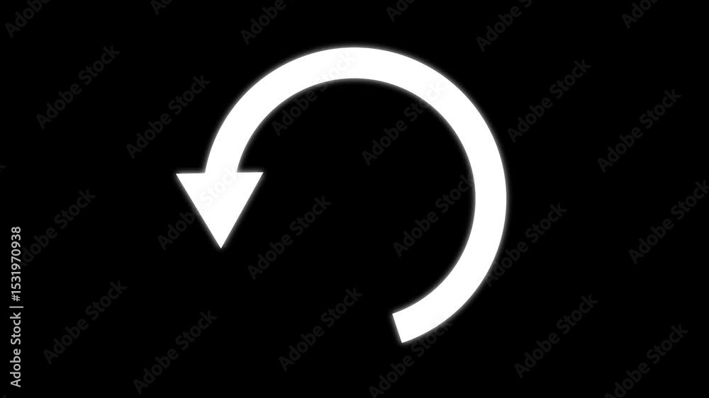 animation with alpha channel Refresh button, circle arrow repeat, Reload icon Business, Technology, Internet and network concept animation. B2B Business company commerce technology marketing concept
