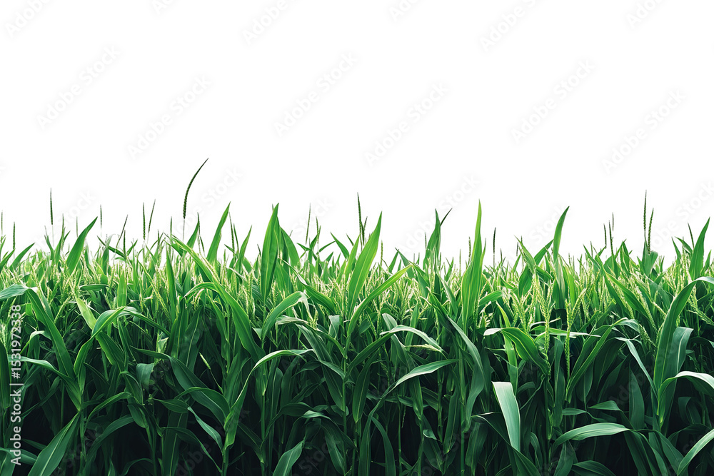 Fototapeta premium Lush 3D green grass meadow — high-resolution PNG cutout on transparent background for realistic outdoor landscape and nature design