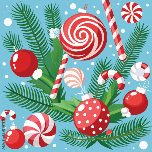 Vibrant Holiday Background with Fluffy Design
