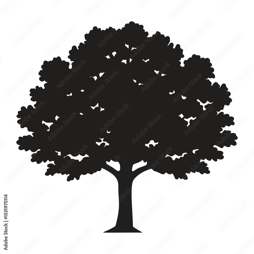 Fototapeta premium vector tree icon silhouette vector illustration