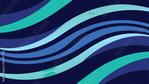 Abstract blue wavy lines design with transparency suitable for diverse design projects