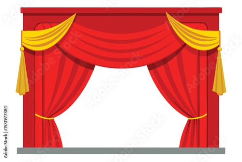 Grand Red Theater Curtains A Majestic Stage Design