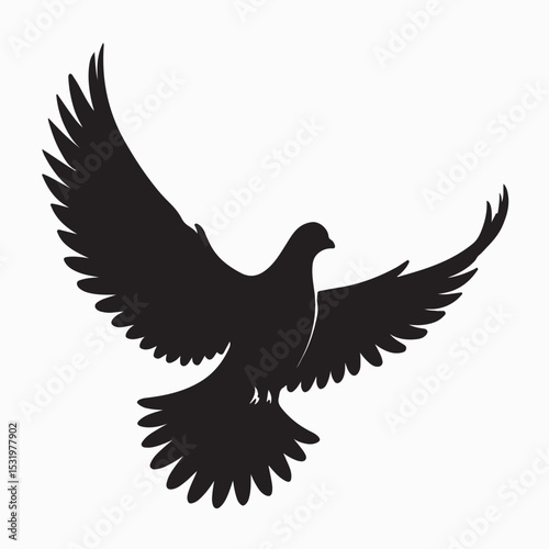 dove of peace vector Silhouette