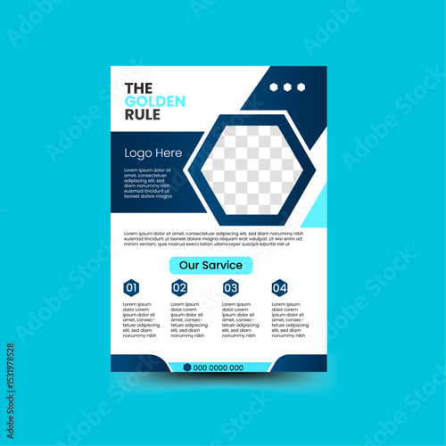 A4 Size Creative Simple Modem Corporate Business flyer design template	