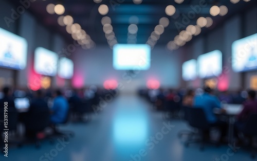 Wallpaper Mural Blurred background of the conference and exhibition hall. High quality Torontodigital.ca