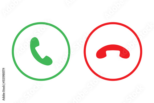 Phone call icon accept and decline