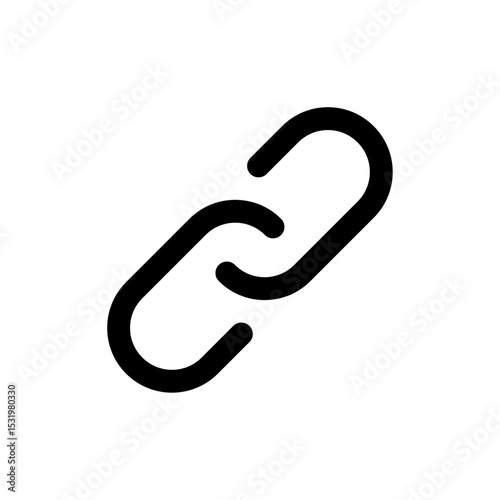 Link chain icon. White background.