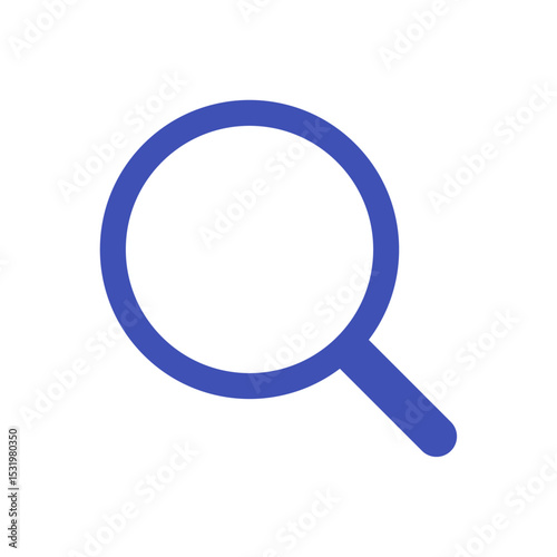 Magnifying glass. Iconic illustration. White background.