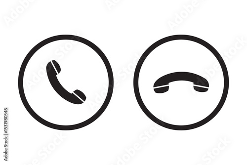 phone call icon button, Contact us telephone sign - communication icons