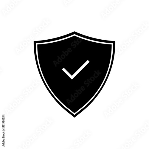 Free Download Shield security icon. White background. - GFXLoad
