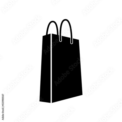 Shopping bag icon. White background.