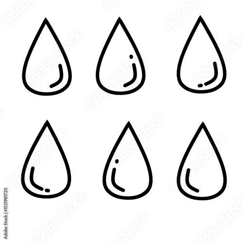 set of water drops icon