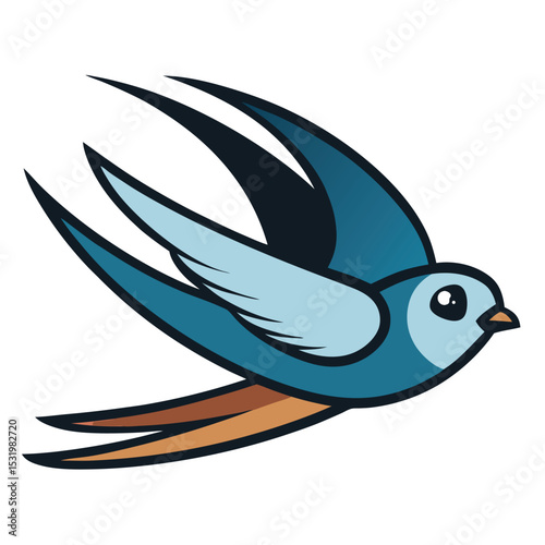 Common swift in continuous flight, wings swept back, a master of air.
