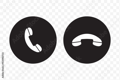 Phone icon in flat style isolated on white background. Vector phone call sign. Handset with waves. Telephone symbol. Vector illustration. EPS file 52.