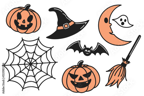 Spooky halloween party invitation design