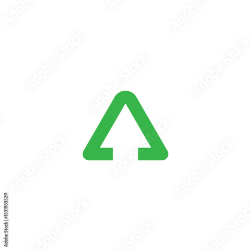 Green Triangle Upload Icon Design