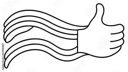 Modern thumbs up like icon vector graphic