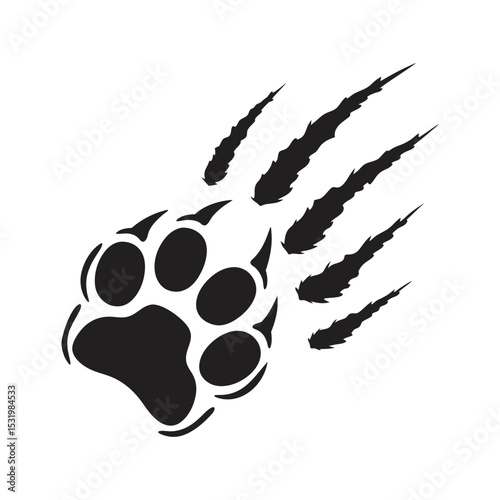 Cute animal paw print vector graphic design