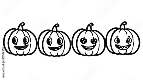 Detailed vector illustration of a single pumpkin