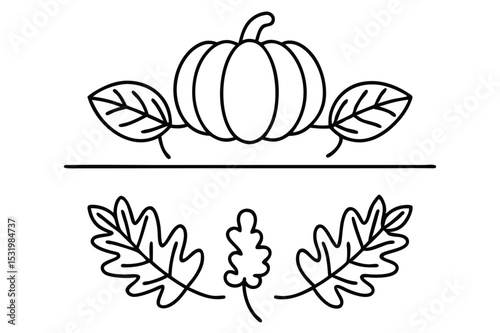 Hand drawn cartoon pumpkins autumn harvest design