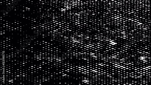 Abstract monochrome texture featuring random patterns and noise resembling digital distortion