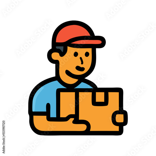Delivery Person with Package